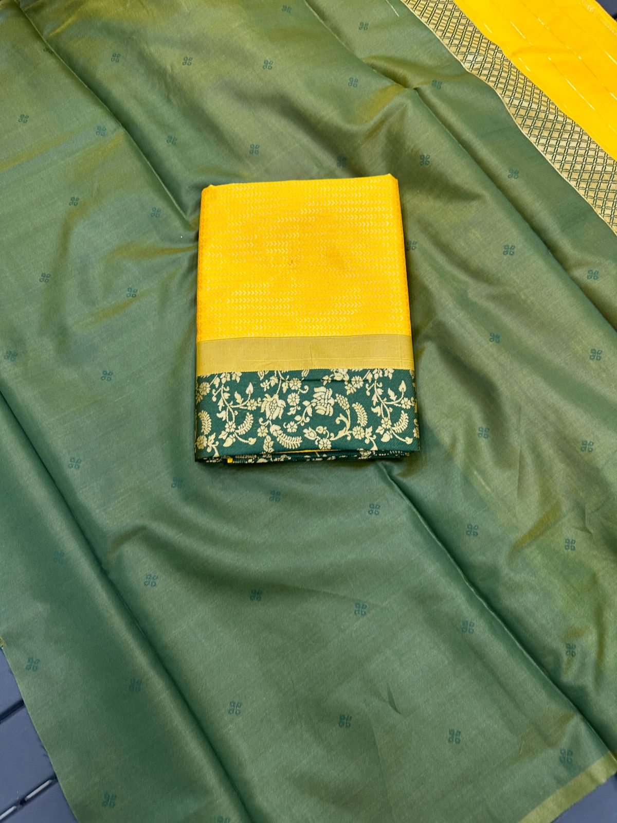 Yellow Flower By Aab Soft Lichi Silk Ocassion Wear Saree Suppliers In India